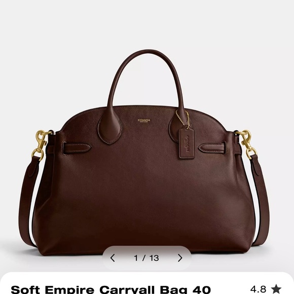 Coach Soft Empire Carryall Bag 40 in Maple - Picture 8 of 9